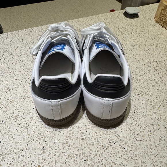 Like New Adidas Samba White Black Gray Men's 7.5 or women’s 8.5 Sneakers - Picture 5 of 8